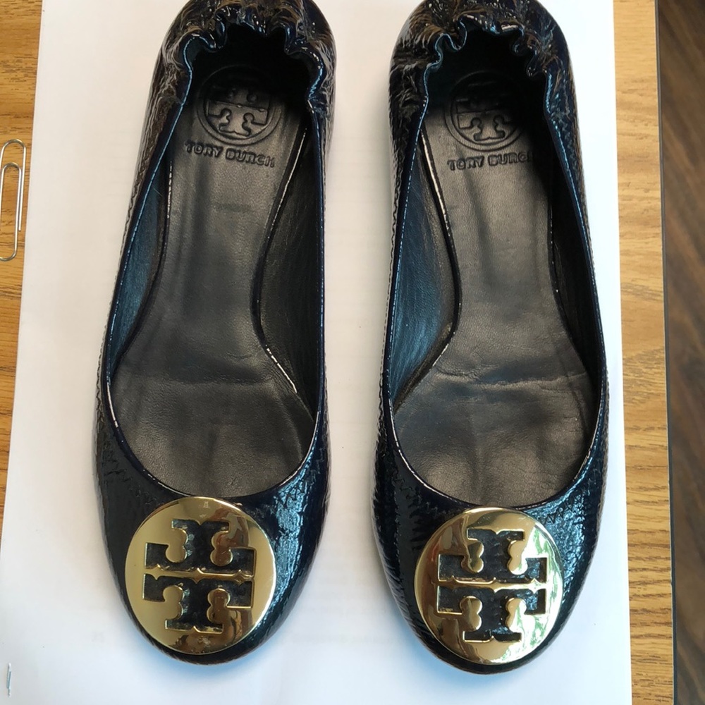Tory Burch Navy paten flats